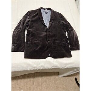 INC International Concepts Velvet Blazer Women XL Brown Jacket 2 Button